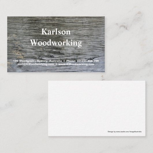 風化した木製テクスチャビジネスカード 名刺 (正面/裏面)