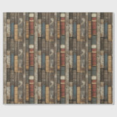 風化した本の包装紙 ラッピングペーパー (フラット)