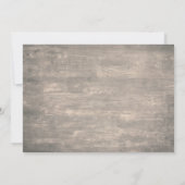 風化した板にワイルドフラワーズ 私たちはこっそりと逃げた 招待状 (裏面)