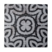 風化した白黒グレー大理石 – ジオメトリ タイル (正面)