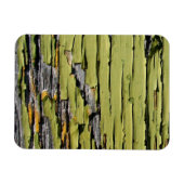 風化した納絵を描屋の木の皮を剥く緑 マグネット (横)