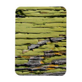 風化した納絵を描屋の木の皮を剥く緑 マグネット (縦)