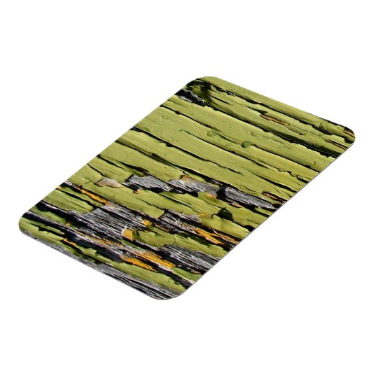 風化した納絵を描屋の木の皮を剥く緑 マグネット (左側)