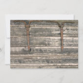 風化した結婚木材 招待状 (裏面)