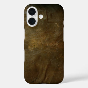 風化した茶色の革 iPhone 16ケース
