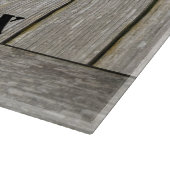 風化した銀の木箱パーソナライズされた カッティングボード (角)