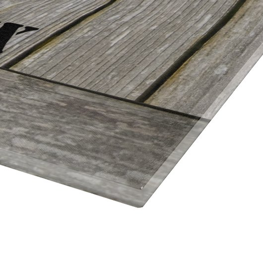 風化した銀の木箱パーソナライズされた カッティングボード (角)