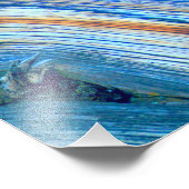 風化した青いバーンドボード フォトプリント            (角)