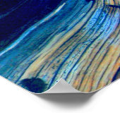 風化した青いバーンドボード ポスター (角)