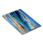 風化した青い納屋の板 ノートブック (右側)