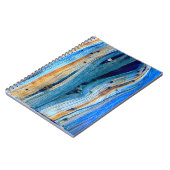 風化した青い納屋の板 ノートブック (左側)