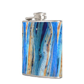 風化した青い納屋の板 フラスク (左)