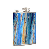 風化した青い納屋の板 フラスク (右)