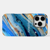 風化した青い納屋の板 Case-Mate iPhoneケース (裏面 (横))
