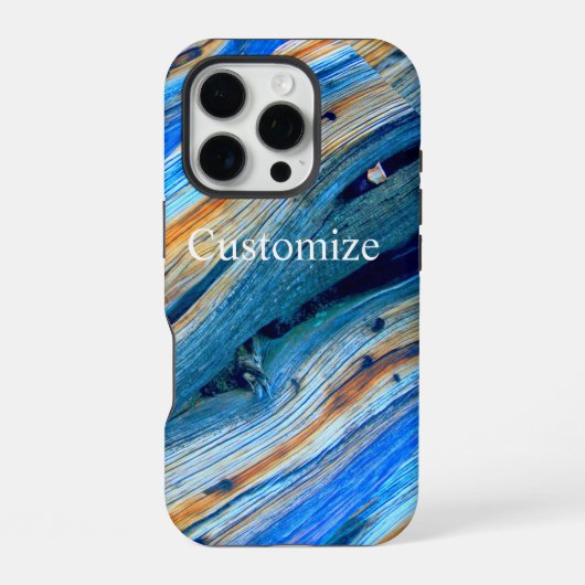 風化した青い納屋の板 iPhoneケース (裏面)