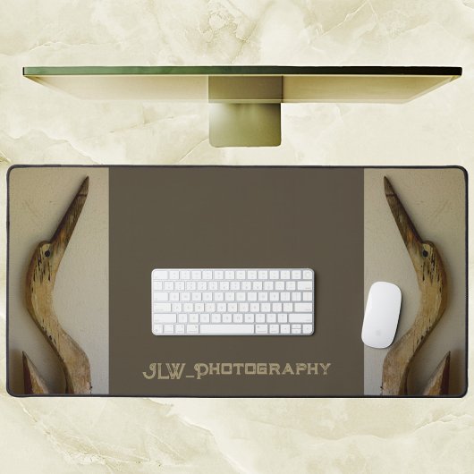 風化した2つのヘロン沿岸茶色カスタマイズ可能 デスクマット