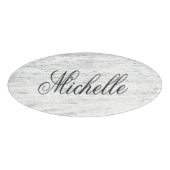 風化しフェミニンた流木の木目の文字 名札 (正面)