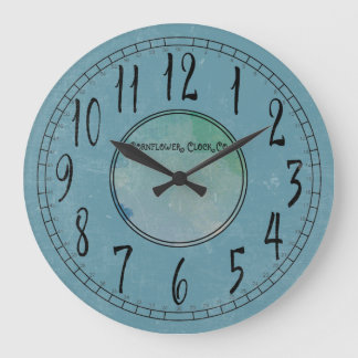 風化のヤグルマギクの青 ラージ壁時計