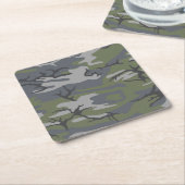 風化アウトクロップ迷彩柄 スクエアペーパーコースター (アングル)