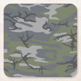 風化アウトクロップ迷彩柄 スクエアペーパーコースター