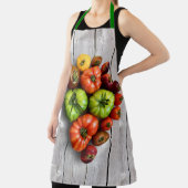 風化カラフルストライプの表のトマト エプロン (インサイチュ)