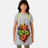 風化カラフルストライプの表のトマト エプロン (インサイチュ)