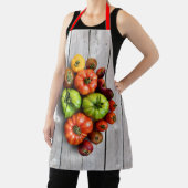 風化カラフルストライプの表のトマト エプロン (インサイチュ)