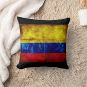 風化コロンビア国旗 クッション (ブランケット)