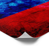 風化コロンビア国旗 ポスター (角)