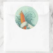 風化サーフボードデザイン ラウンドシール (バッグ)