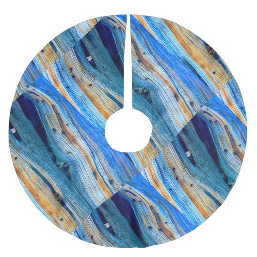 風化ジュニパーの板 ブラッシュドポリエステルツリースカート (正面)