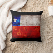 風化チリ国旗 クッション (ブランケット)