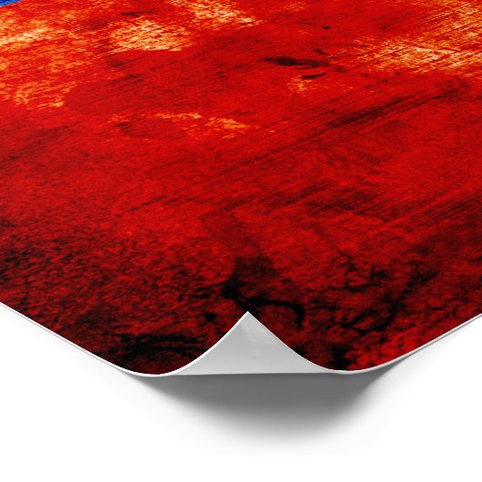 風化チリ国旗 ポスター (角)