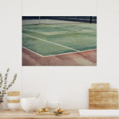 風化テニスコート接写アートポスター ポスター (キッチン)