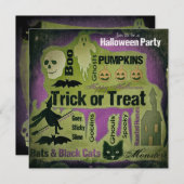 風化ハローウィンパーティ招待状 招待状 (正面/裏面)