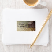 風化バーンカントリーウェディングメッセージカード ラベル (インサイチュ)