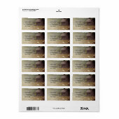 風化バーンカントリーウェディングメッセージカード ラベル (フルシート)