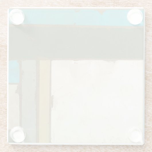 風化パネ絵画ルのJennifer Goldberger ガラスコースター (裏面)