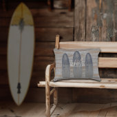 風化パーソナライズされたビーチ流木サーフボード アクセントクッション