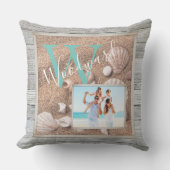 風化ビーチウッドサンドモノグラム アウトドアクッション (正面)