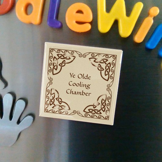 風化ブラウンケルト結び目模様トバル縁どデザイン マグネット