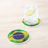 風化ブラジル国旗 コースター (側面)