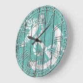 風化ホワイトいかり ラージ壁時計 (傾斜)