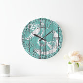 風化ホワイトいかり ラージ壁時計 (ホーム)