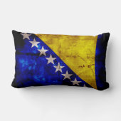 風化ボスニア国旗 ランバークッション (裏面)