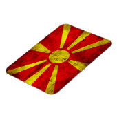 風化マケドニア国旗 マグネット (左側)