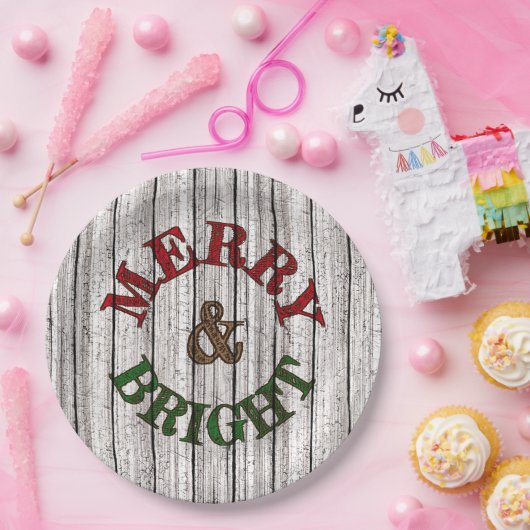 風化メリーした木板の模様 ペーパープレート (パーティー)