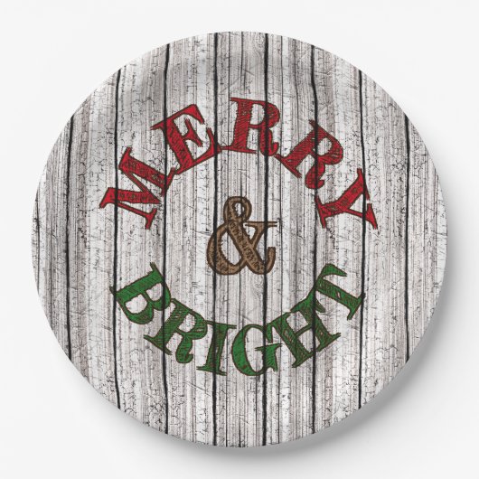 風化メリーした木板の模様 ペーパープレート (正面)