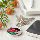 風化ヨルダン国旗 キーホルダー (側面)