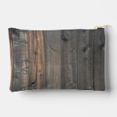 風化レッドウッドフェンスクローズアップフォトイメージプリント アクセサリーポーチ (裏面)